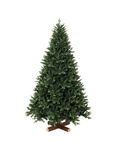 HOMCOM Artificial Christmas Tree, Hinged Xmas Tree with 3834 PE & PVC Branch Tips, 7ft, Green
