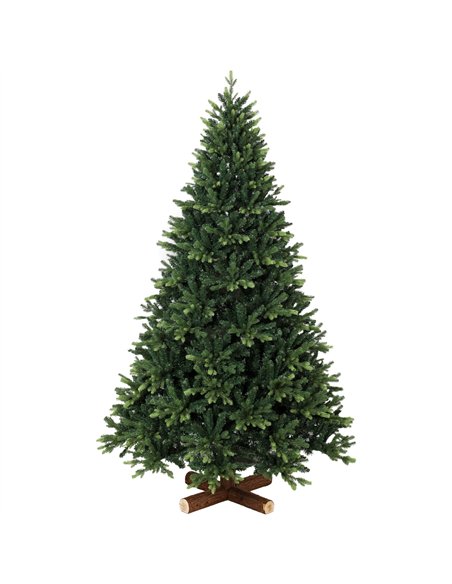 HOMCOM Artificial Christmas Tree, Hinged Xmas Tree with 3834 PE & PVC Branch Tips, 7ft, Green - pic 208836 | FastDaddyshop