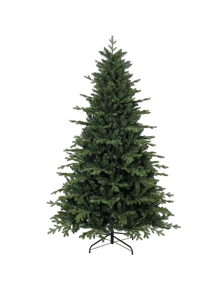 HOMCOM 7ft Artificial Christmas Tree with 2080 Realistic Tips, Hinged Xmas Tree with Wide Shape for Home Office, Green - pic 208854 | FastDaddyshop