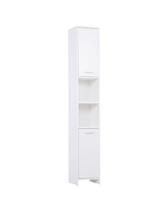 HOMCOM Particle Board Tall Freestanding Bathroom Storage Cabinet, White