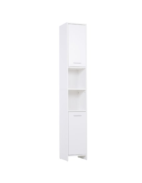 HOMCOM Particle Board Tall Freestanding Bathroom Storage Cabinet, White - pic 20886 | FastDaddyshop