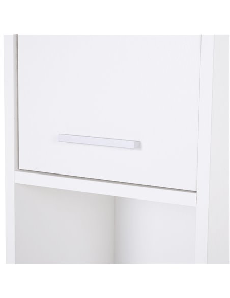 HOMCOM Particle Board Tall Freestanding Bathroom Storage Cabinet White - pic 20892 | FastDaddyshop