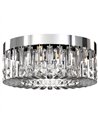 HOMCOM Crystal Chandeliers with 160 Crystal Pendants, 6-Light Ceiling Light for Living Room, Bedroom Dining Room, Silver Tone