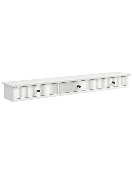 HOMCOM Shelf Wall-Mounted Storage Shelf Shelving Unit MDF 93 x 15 x 10 cm Entryway Kitchen Living Room, White - pic 209169 | FastDaddyshop