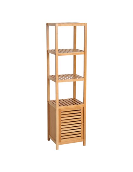 HOMCOM 140cm Freestanding Cabinet with 3 Shelves, Natural - pic 20922 | FastDaddyshop