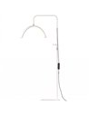 HOMCOM Half Moon Lash Light, 350° Rotatable Head, 7 Colours, Dimmable Beauty Floor Lamp, White