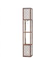 HOMCOM Duo Light Floor Shelves - Rustic Brown