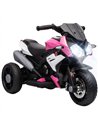 HOMCOM Kids Electric Motorcycle, 6V Ride on Motorcycle with 3 Wheels, LED Headlight, Music, Horn for Boys Girls 3-5 Y, Pink