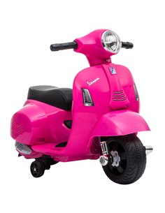 HOMCOM Vespa Licensed 6V Kids Electric Motorbike Ride On Motorcycle  Battery Powered for 18-36 Months with Horn, Pink