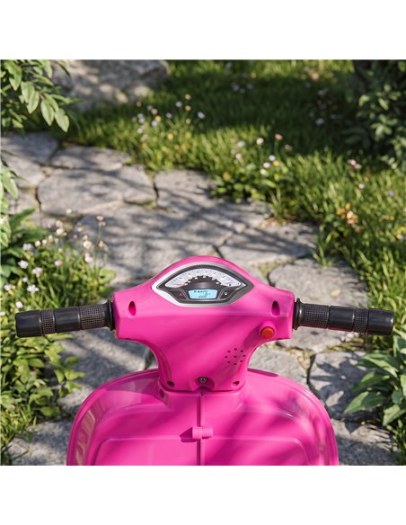 HOMCOM Vespa Licensed 6V Kids Electric Motorbike Ride On Motorcycle  Battery Powered for 18-36 Months with Horn, Pink - pic 209401 | FastDaddyshop