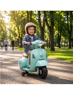 HOMCOM Vespa Licensed 6V Kids Electric Motorbike Ride On Motorcycle  Battery Powered for 18-36 Months with Horn, Green 2