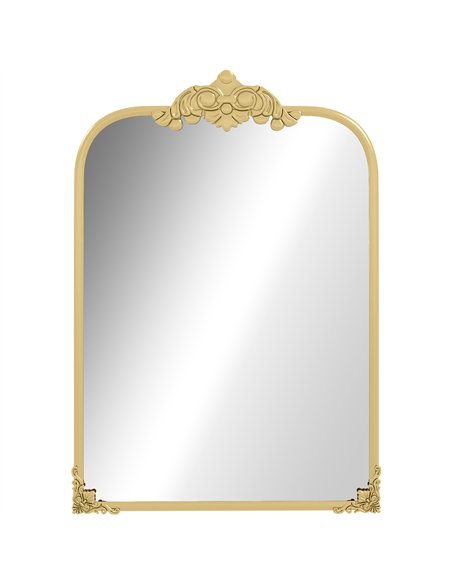 HOMCOM Wall Mirror, Decorative Baroque Mirror with Metal Frame, for Bedroom and Living Room, 60 x 87 cm, Gold Tone - pic 209421 | FastDaddyshop