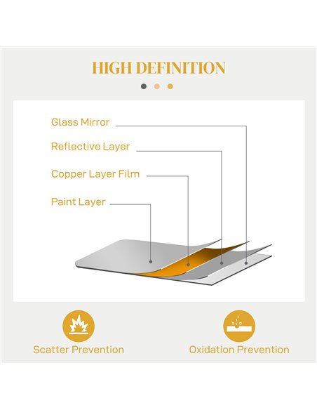 HOMCOM Wall Mirror, Decorative Baroque Mirror with Metal Frame, for Bedroom and Living Room, 60 x 87 cm, Gold Tone - pic 209426 | FastDaddyshop