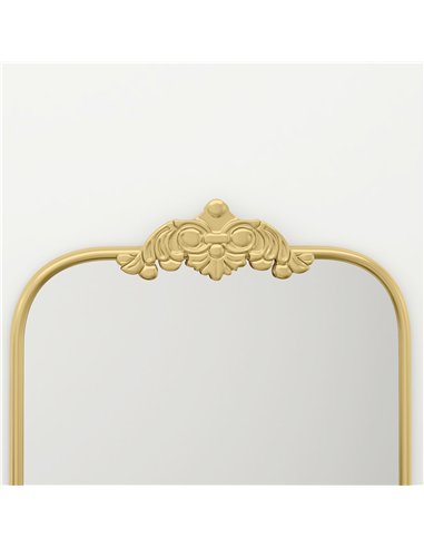 HOMCOM Wall Mirror, Decorative Baroque Mirror with Metal Frame, for Bedroom and Living Room, 60 x 87 cm, Gold Tone