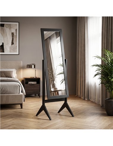 HOMCOM Freestanding Adjustable Angle Dressing Mirror, Full Length Mirror for Bedroom, Living Room, 148 x 47 cm, Black