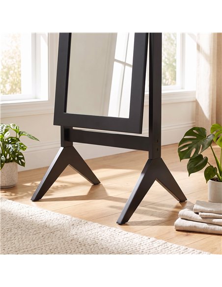 HOMCOM Freestanding Adjustable Angle Dressing Mirror, Full Length Mirror for Bedroom, Living Room, 148 x 47 cm, Black - pic 209510 | FastDaddyshop
