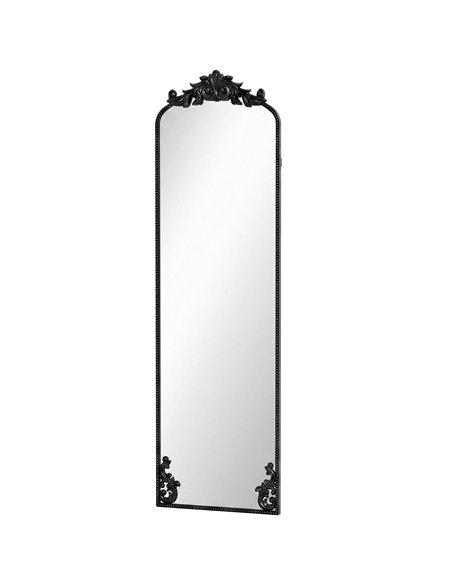 HOMCOM Floor Mirror, 50 x 160 cm Full Length Mirror with Baroque Metal Frame for Bedroom, Living Room, Dressing Room, Black - pic 209529 | FastDaddyshop
