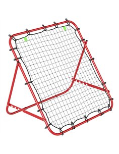 HOMCOM Adjustable Rebounder Net Kickback Target Goal for Teens Adults Training, Red