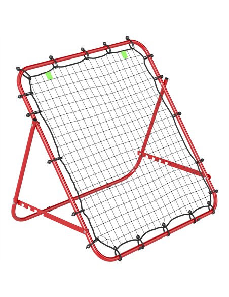 HOMCOM Adjustable Rebounder Net Kickback Target Goal for Teens Adults Training, Red - pic 209538 | FastDaddyshop