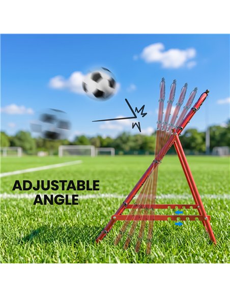 HOMCOM Adjustable Rebounder Net Kickback Target Goal for Teens Adults Training, Red - pic 209541 | FastDaddyshop