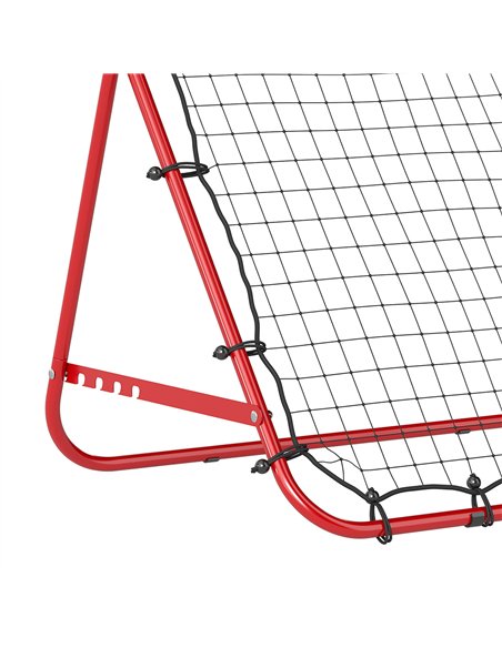 HOMCOM Adjustable Rebounder Net Kickback Target Goal for Teens Adults Training, Red - pic 209546 | FastDaddyshop