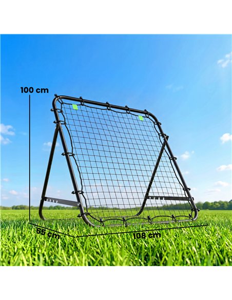 HOMCOM Adjustable Rebounder Net Kickback Target Goal for Teens Adults Training, Black - pic 209558 | FastDaddyshop