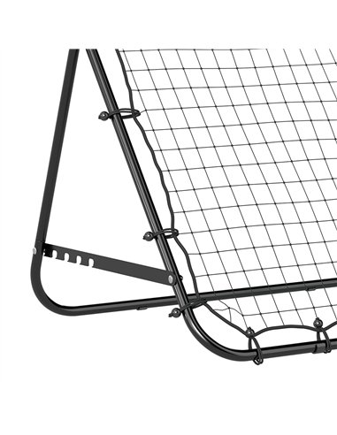 HOMCOM Adjustable Rebounder Net Kickback Target Goal for Teens Adults Training, Black