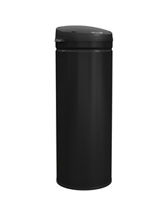 HOMCOM 50L Stainless Steel Sensor Bin - Black