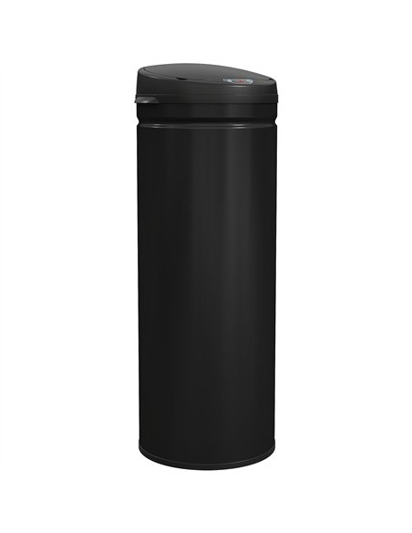 HOMCOM 50L Stainless Steel Sensor Bin - Black - pic 209601 | FastDaddyshop