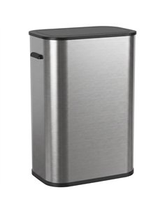 HOMCOM 55L Sensor Bin for Kitchen, Touchless Automatic Waste Rubbish Bin, Stainless Steel, Battery Operated, Silver Tone