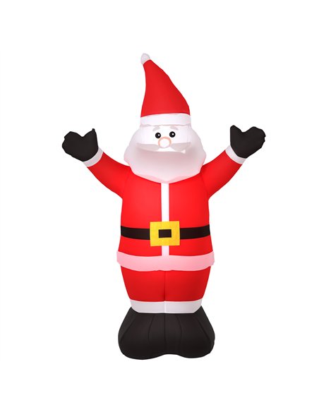 HOMCOM 4ft Inflatable Christmas Santa Claus Xmas Decoration 1 LED Holiday Air Blown Yard Outdoor Décor - pic 209682 | FastDaddyshop