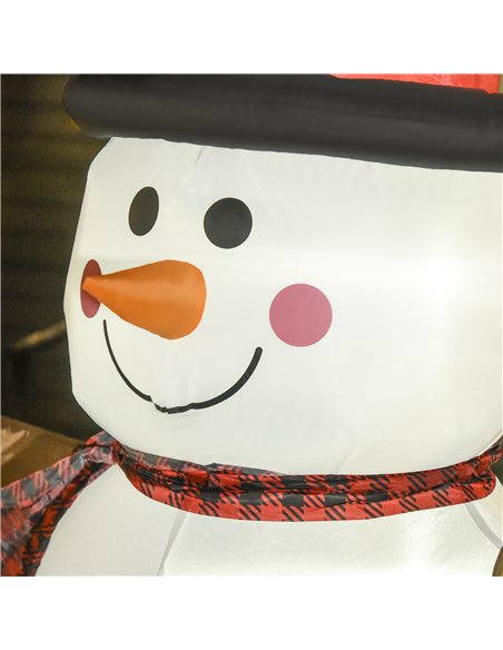 HOMCOM 6ft Giant Inflatable Snowman Christmas Decoration w/ LED Lights Accessories Cute Family Fun Seasonal Outdoor Indoor - pic 209699 | FastDaddyshop