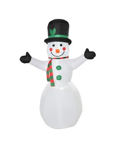HOMCOM 6.5ft Inflatable Snowman LED Christmas Xmas Air Blown Holiday Decoration Outdoor Garden Decor