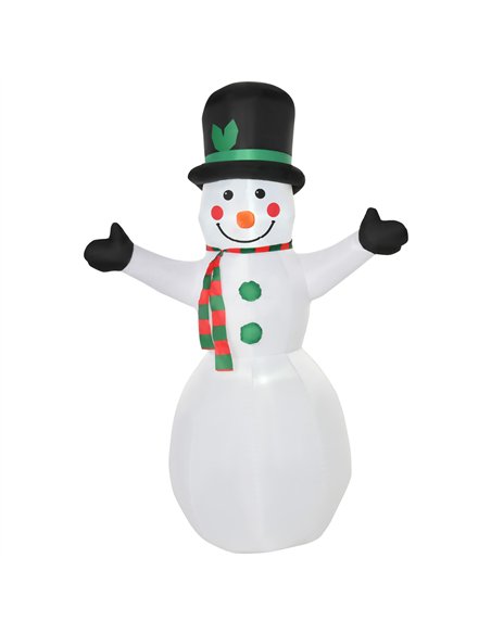HOMCOM 6.5ft Inflatable Snowman LED Christmas Xmas Air Blown Holiday Decoration Outdoor Garden Decor - pic 209700 | FastDaddyshop