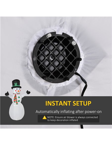 HOMCOM 6.5ft Inflatable Snowman LED Christmas Xmas Air Blown Holiday Decoration Outdoor Garden Decor - pic 209705 | FastDaddyshop