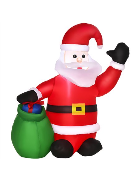 HOMCOM Inflatable Blow up Christmas Santa Claus 4ft LED Yard Holiday Decoration - pic 209709 | FastDaddyshop