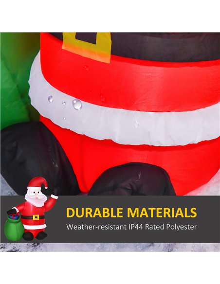 HOMCOM Inflatable Blow up Christmas Santa Claus 4ft LED Yard Holiday Decoration - pic 209713 | FastDaddyshop