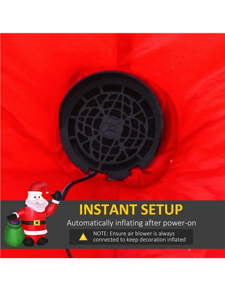 HOMCOM Inflatable Blow up Christmas Santa Claus 4ft LED Yard Holiday Decoration - pic 209714 | FastDaddyshop