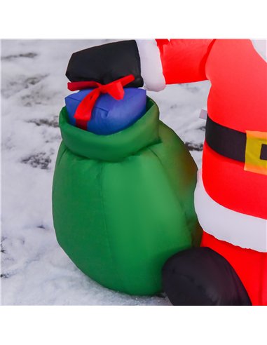 HOMCOM Inflatable Blow up Christmas Santa Claus 4ft LED Yard Holiday Decoration