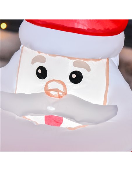HOMCOM Inflatable Blow up Christmas Santa Claus 4ft LED Yard Holiday Decoration - pic 209717 | FastDaddyshop