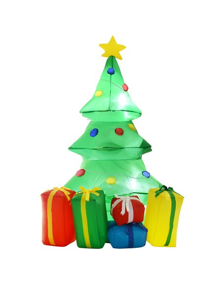 HOMCOM 5ft Inflatable Christmas Tree Xmas Air Blown Holiday Decoration LED Lawn Yard Outdoor Ornaments - pic 209727 | FastDaddyshop