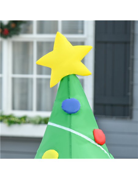 HOMCOM 5ft Inflatable Christmas Tree Xmas Air Blown Holiday Decoration LED Lawn Yard Outdoor Ornaments - pic 209734 | FastDaddyshop