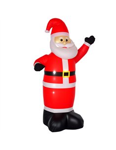 HOMCOM 8ft Inflatable Christmas Santa Claus Xmas Decoration with LED Holiday Air Blown Yard Outdoor Décor