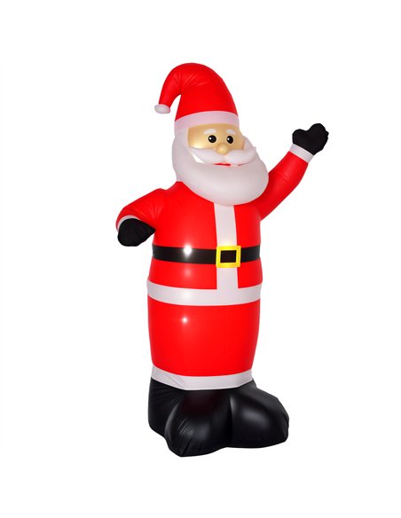 HOMCOM 8ft Inflatable Christmas Santa Claus Xmas Decoration with LED Holiday Air Blown Yard Outdoor Décor - pic 209745 | FastDaddyshop