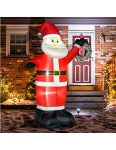 HOMCOM 8ft Inflatable Christmas Santa Claus Xmas Decoration with LED Holiday Air Blown Yard Outdoor Décor 2