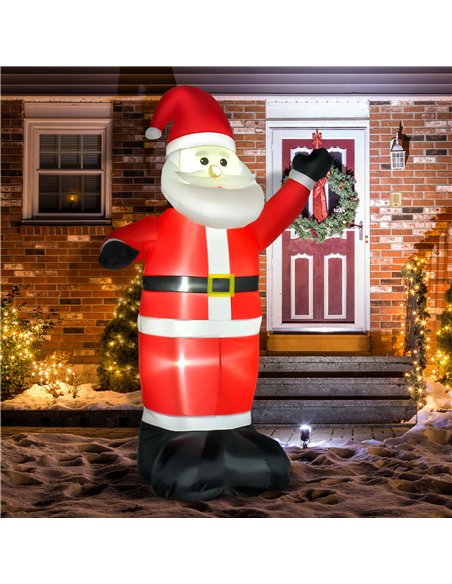 HOMCOM 8ft Inflatable Christmas Santa Claus Xmas Decoration with LED Holiday Air Blown Yard Outdoor Décor - pic 209746 | FastDaddyshop