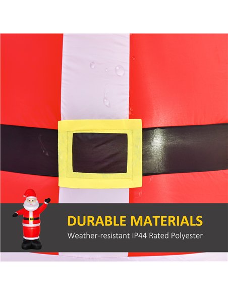 HOMCOM 8ft Inflatable Christmas Santa Claus Xmas Decoration with LED Holiday Air Blown Yard Outdoor Décor - pic 209749 | FastDaddyshop