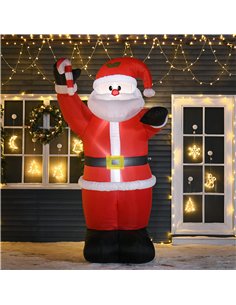 HOMCOM Inflatable Christmas Santa Claus Air Blown Decoration Yard 2