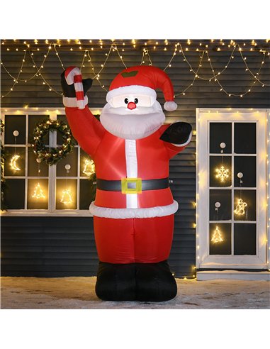 HOMCOM Inflatable Christmas Santa Claus Air Blown Decoration Yard