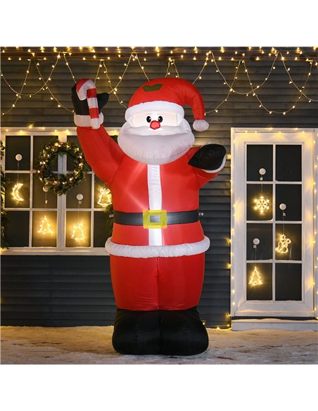HOMCOM Inflatable Christmas Santa Claus Air Blown Decoration Yard - pic 209755 | FastDaddyshop